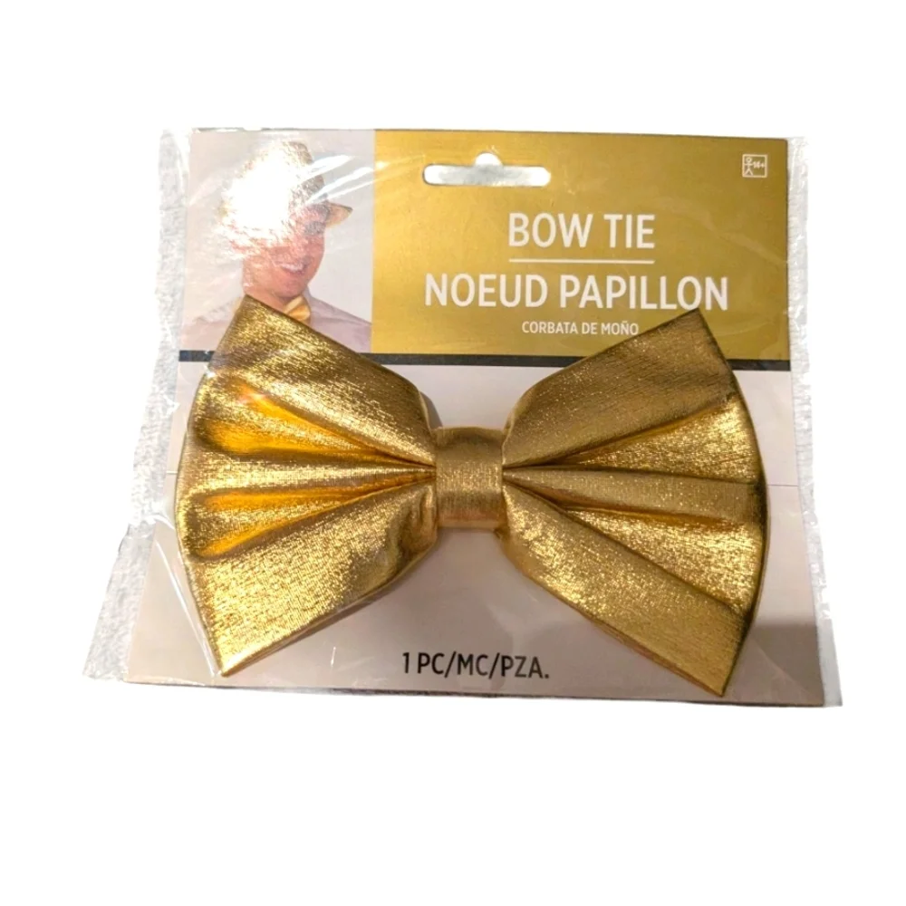 Gold Bow Tie Party Accessory